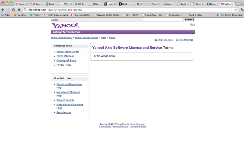 Illustration for article titled Yahoo Launches Axis Browser For iOS and Chrome, and It Actually Doesn't Suck (Updated)